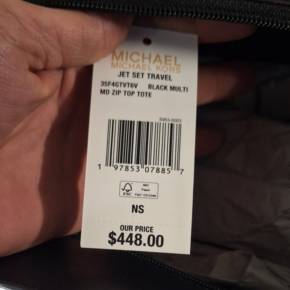 Michael Kors Black and Cream Men's Bag - Picture 6 of 6